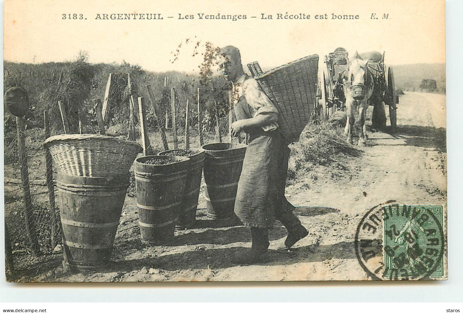 ARGENTEUIL - Les Vendanges - La Récolte Est Bonne - Vin - Vigne - Argenteuil