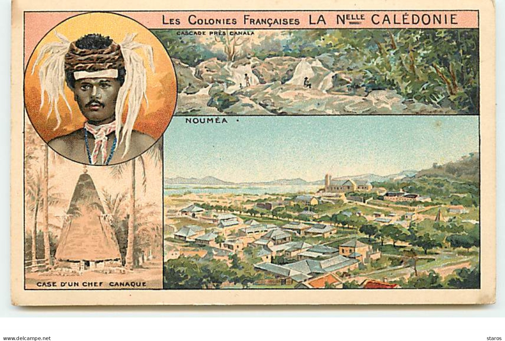 Les Colonies Françaises : La Nouvelle Calédonie - Cascade Près Canala (Multi-vues) - Publicité Phoscao - Nouvelle Calédonie