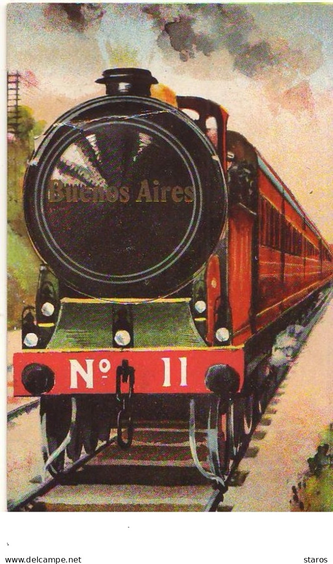 Carte à Système - BUENOS AIRES - Locomotive - Pull Out - Argentinien