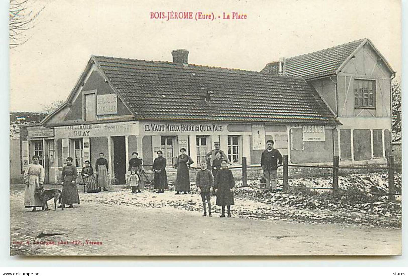 BOIS-JEROME - La Place - Café De La Mairie A. Guay - Il Vaut Mieux Boire Ici Qu'en Face - Autres & Non Classés