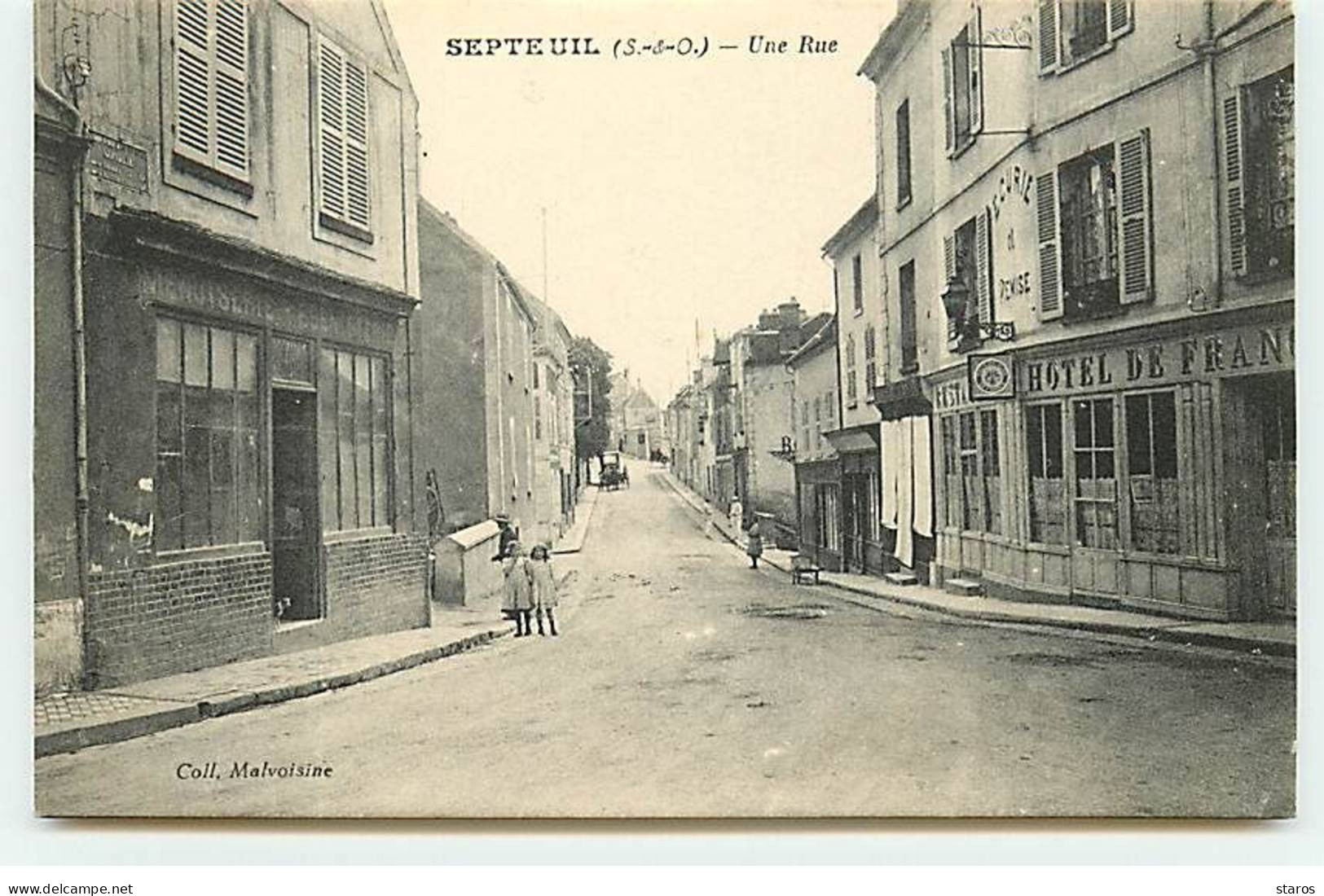 SEPTEUIL - Une Rue - Menuiserie, Hôtel De France, Ecurie - Septeuil