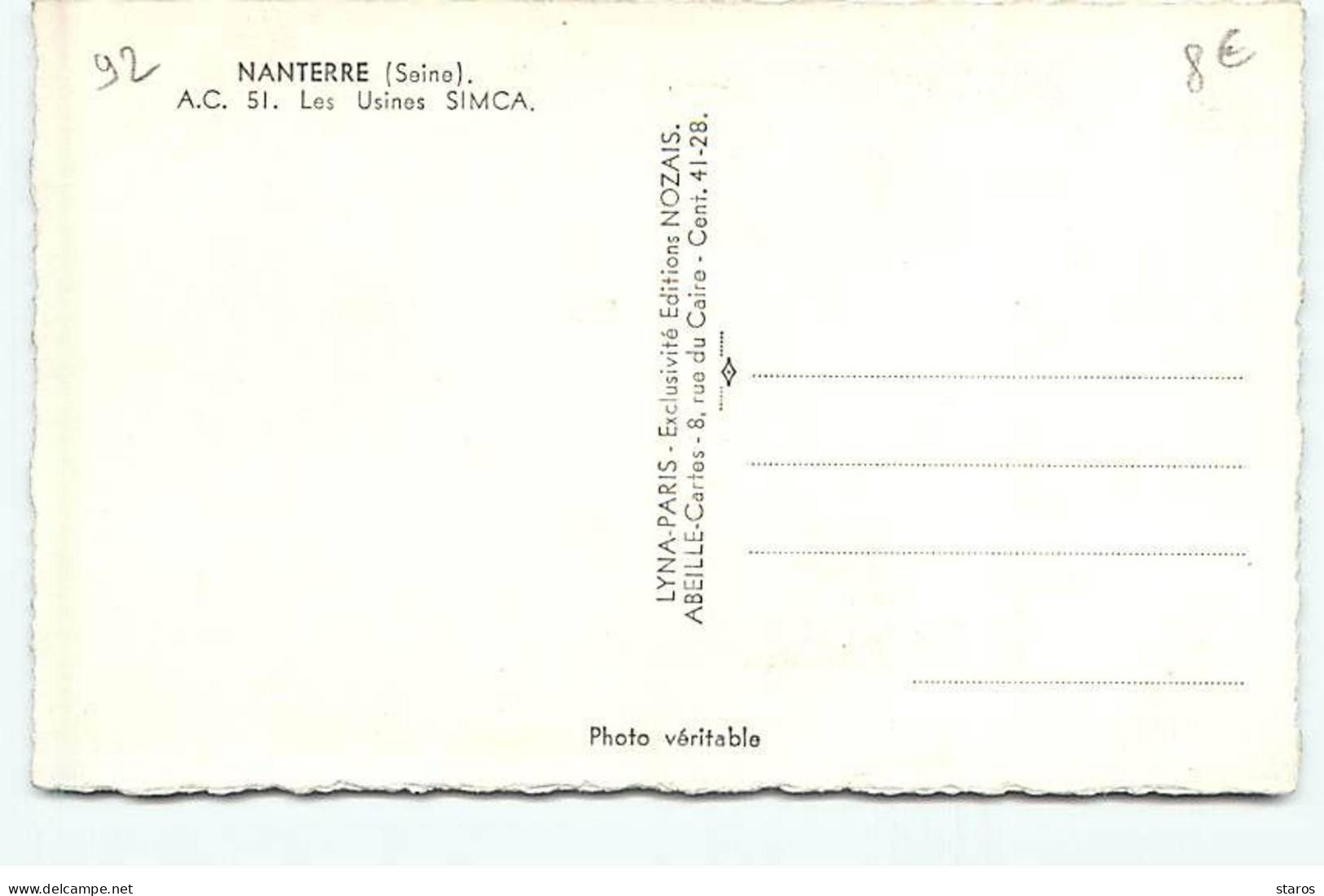 NANTERRE - Les Usines Simca - Nanterre