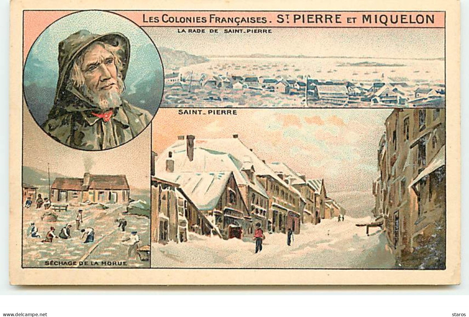 Les Colonies Françaises : SAINT-PIERRE ET MIQUELON - La Rade De Saint-Pierre (Multi-vues)- Publicité Phoscao - Saint-Pierre Und Miquelon
