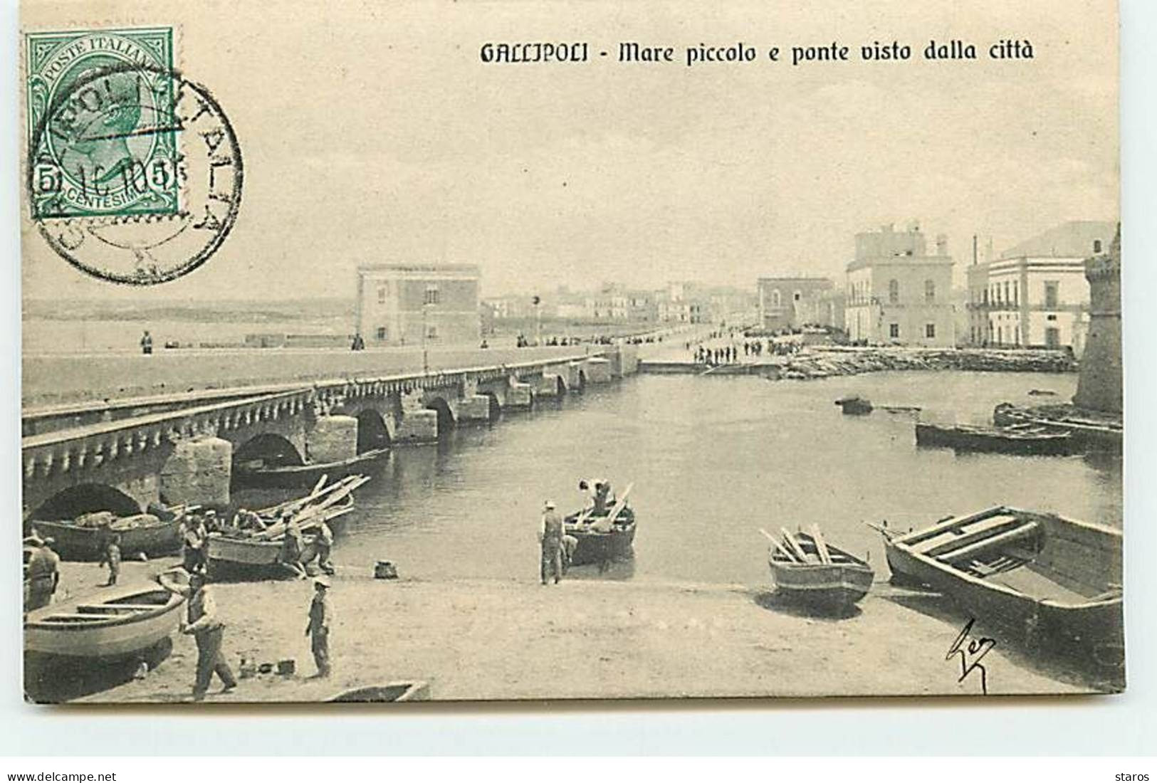 Italie - GALLIPOLI - Mare Piccolo E Ponte Visto Dalla Citta - Barques - Sonstige & Ohne Zuordnung