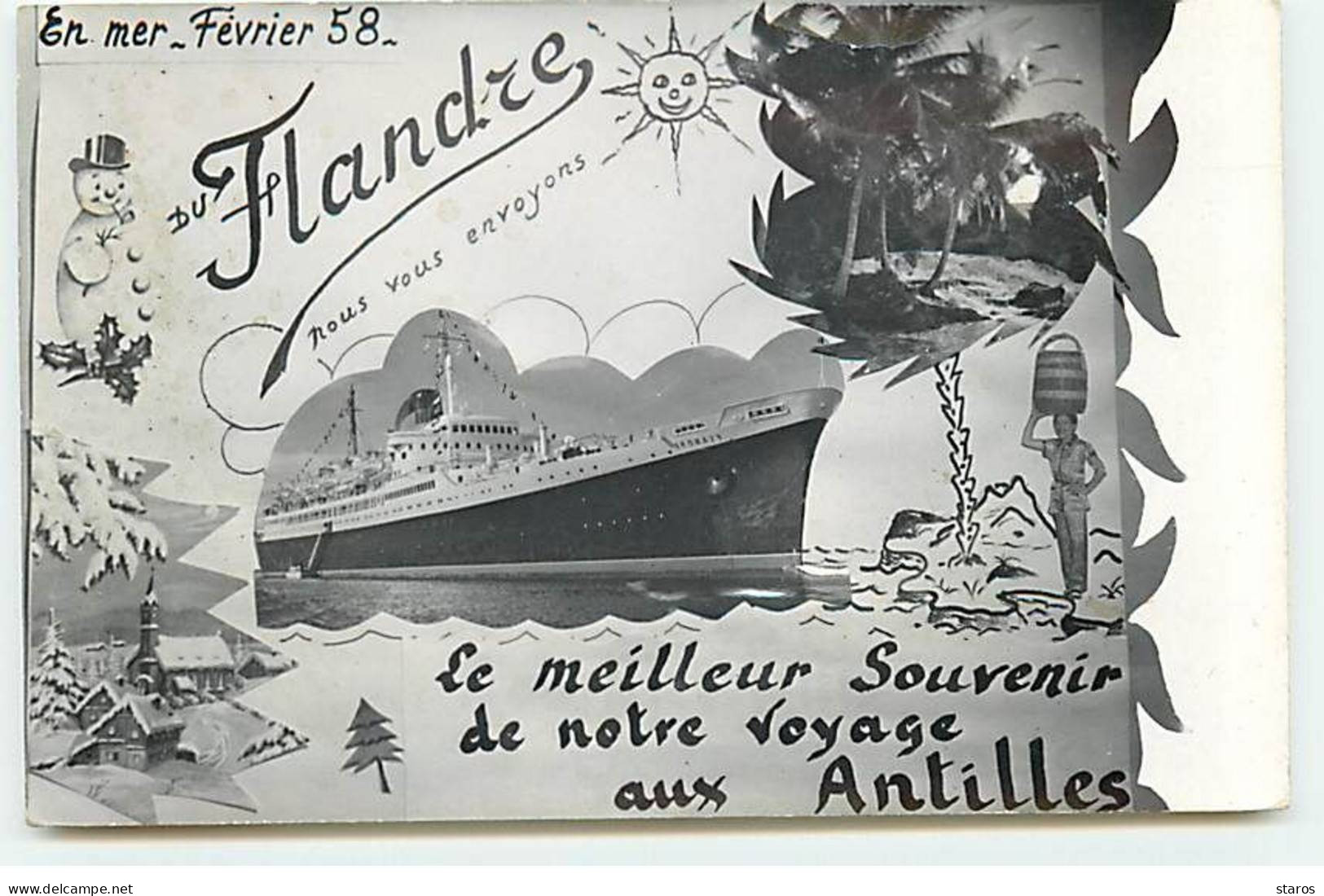 Guadeloupe - Du Flandre Nous Vous Envoyons Le Meilleur Souvenir De Notre Voyage Aux Antilles - Other & Unclassified