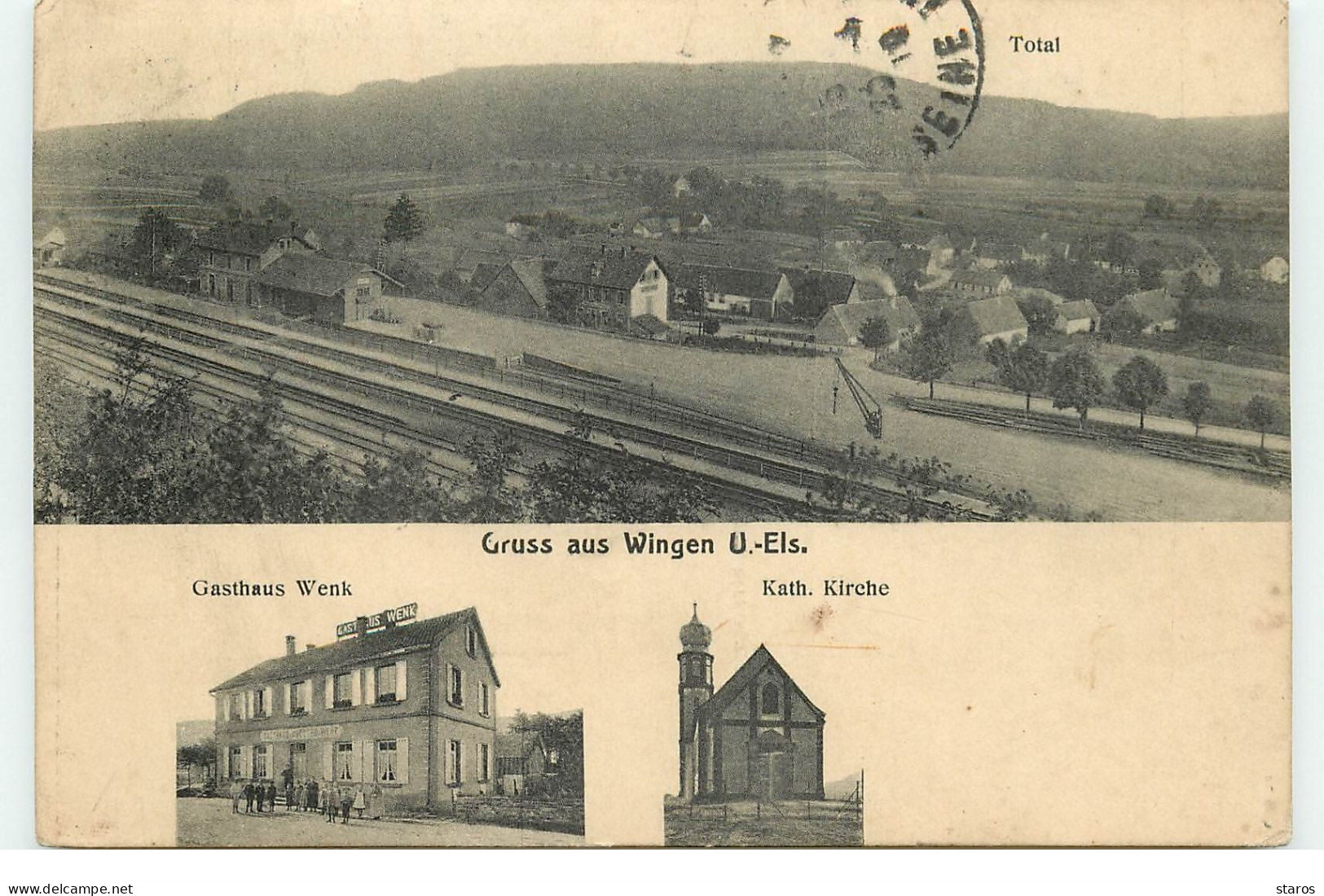 Gruss Aus WINGEN U.-Els. - Total - Gasthaus Wenk - KAth. Kirche - Multi-vues - Other & Unclassified