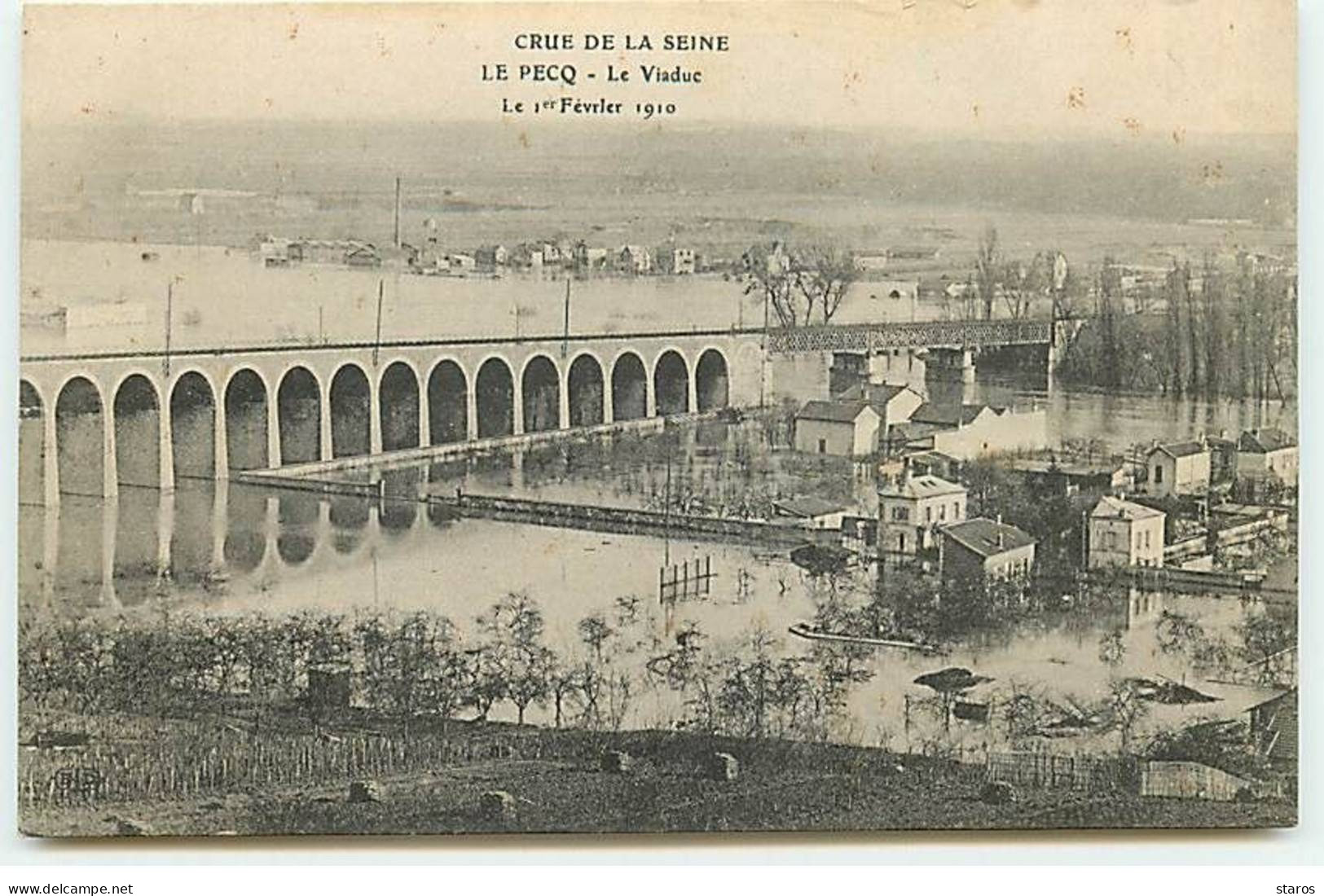 LE PECQ - Crue De La Seine - Le Viaduc - Le 1er Février 1910 - Le Pecq