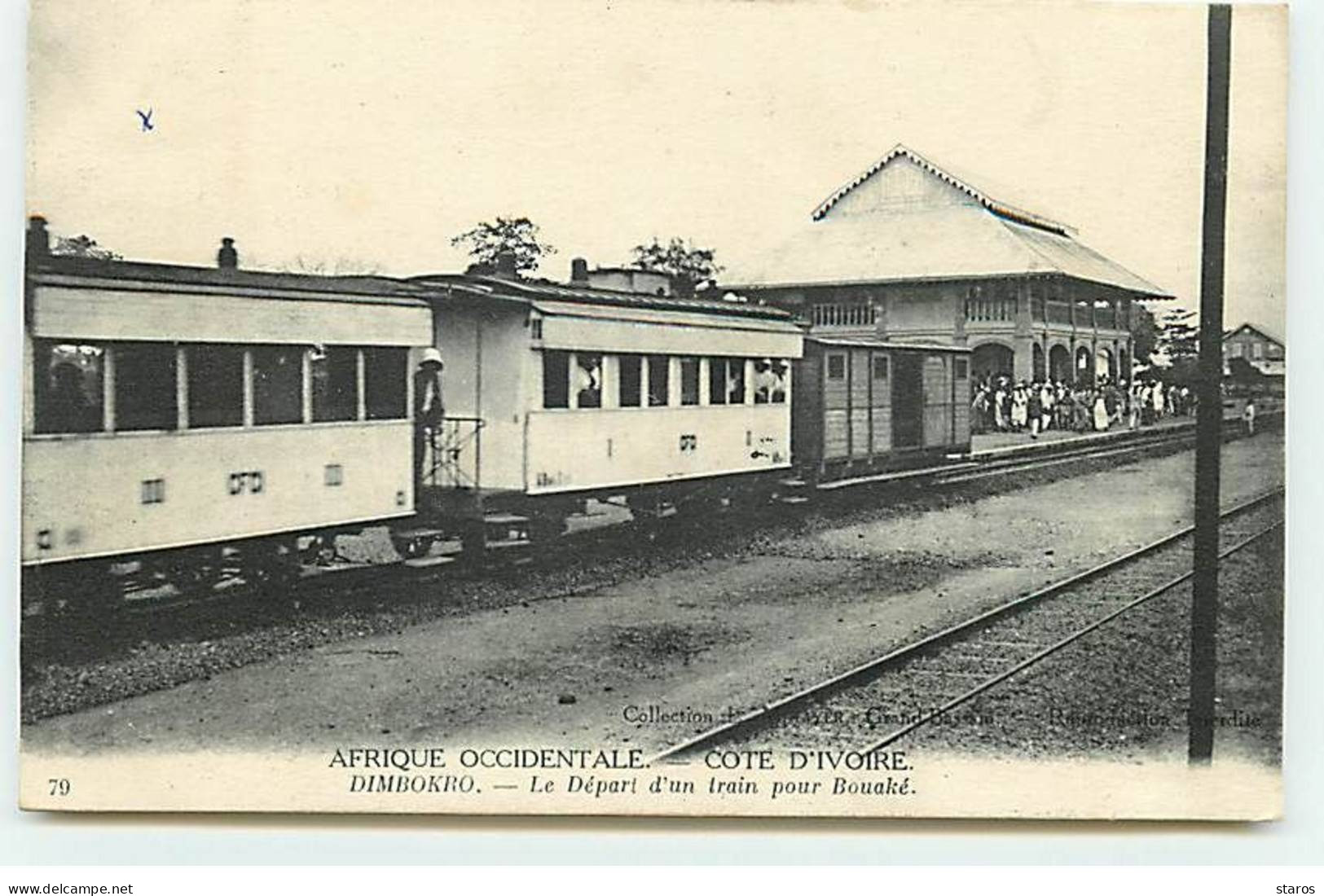 Afrique Occidentale - Côte D'Ivoire - DIMBOKRO - Le Départ D'un Train Pour Bouaké - Gare - Bahnhof - Ivory Coast