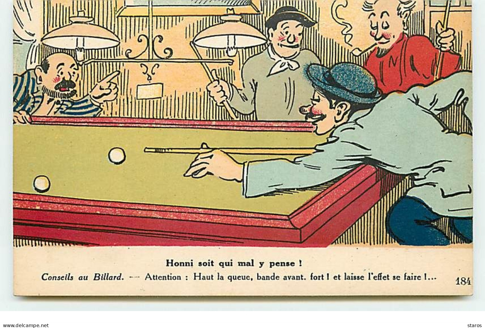 Billard - Billiard - Honni Soit Qui Mal Y Pense ! - Conseils Au Billard ... - 1900-1949