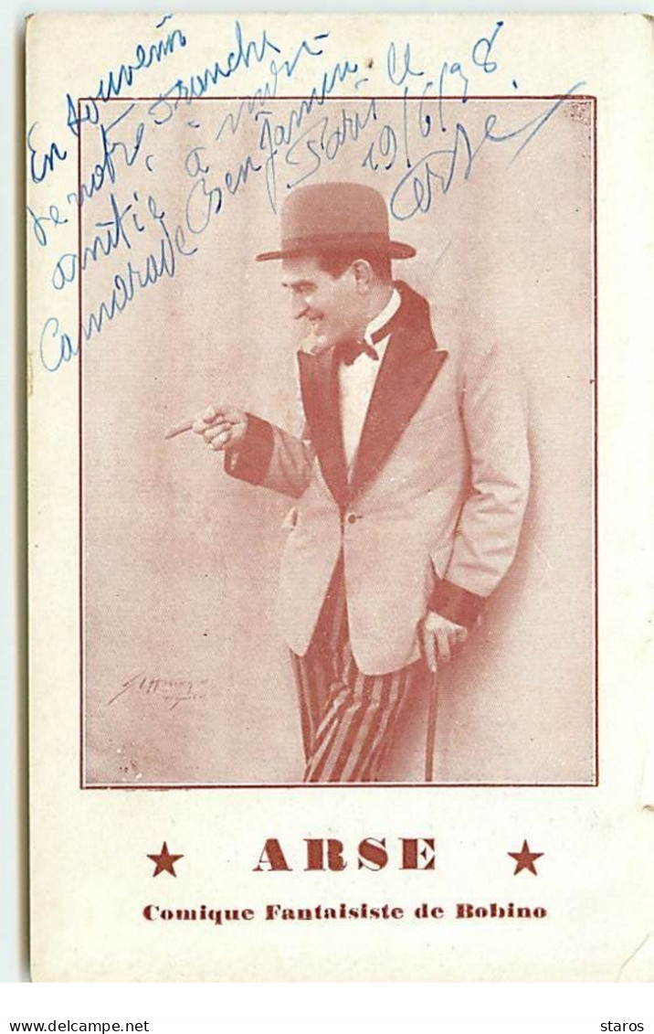 Arse - Comique Fantaisiste De Bobino - Carte Avec Autographe - Artistes