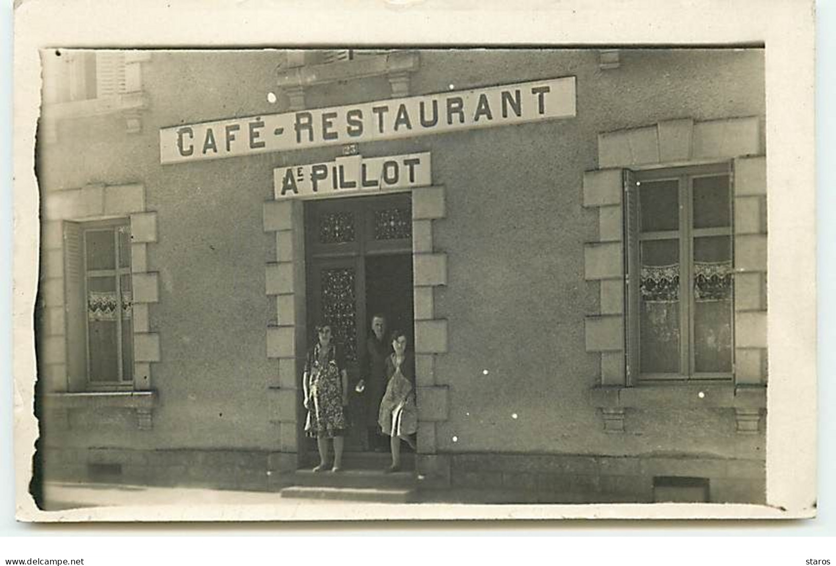 Carte Photo - Café Restaurant A. Pillot - 23, Rue Champ De Foire - Cafés