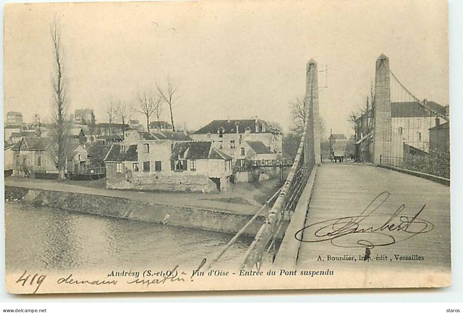 ANDRESY - Fin D'Oise - Entrée Du Pont Suspendu - Andresy