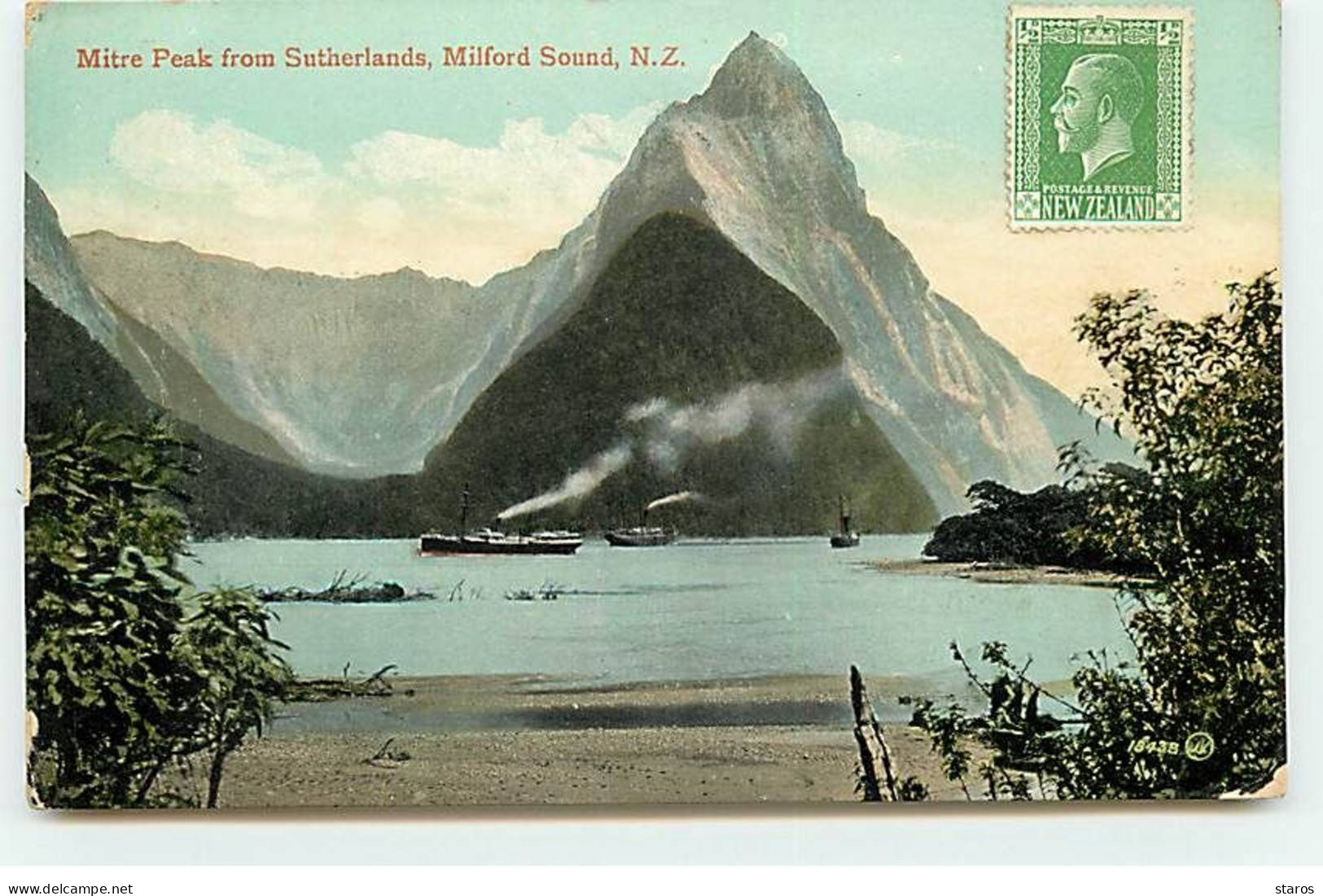 Nouvelle Zélande - Mitre Peak From Sutherlands - Milford Sound - Neuseeland