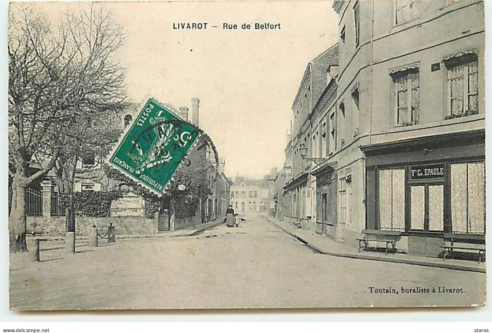 LIVAROT - Rue De Belfort - Commerce Vve Ch. Epaule - Livarot