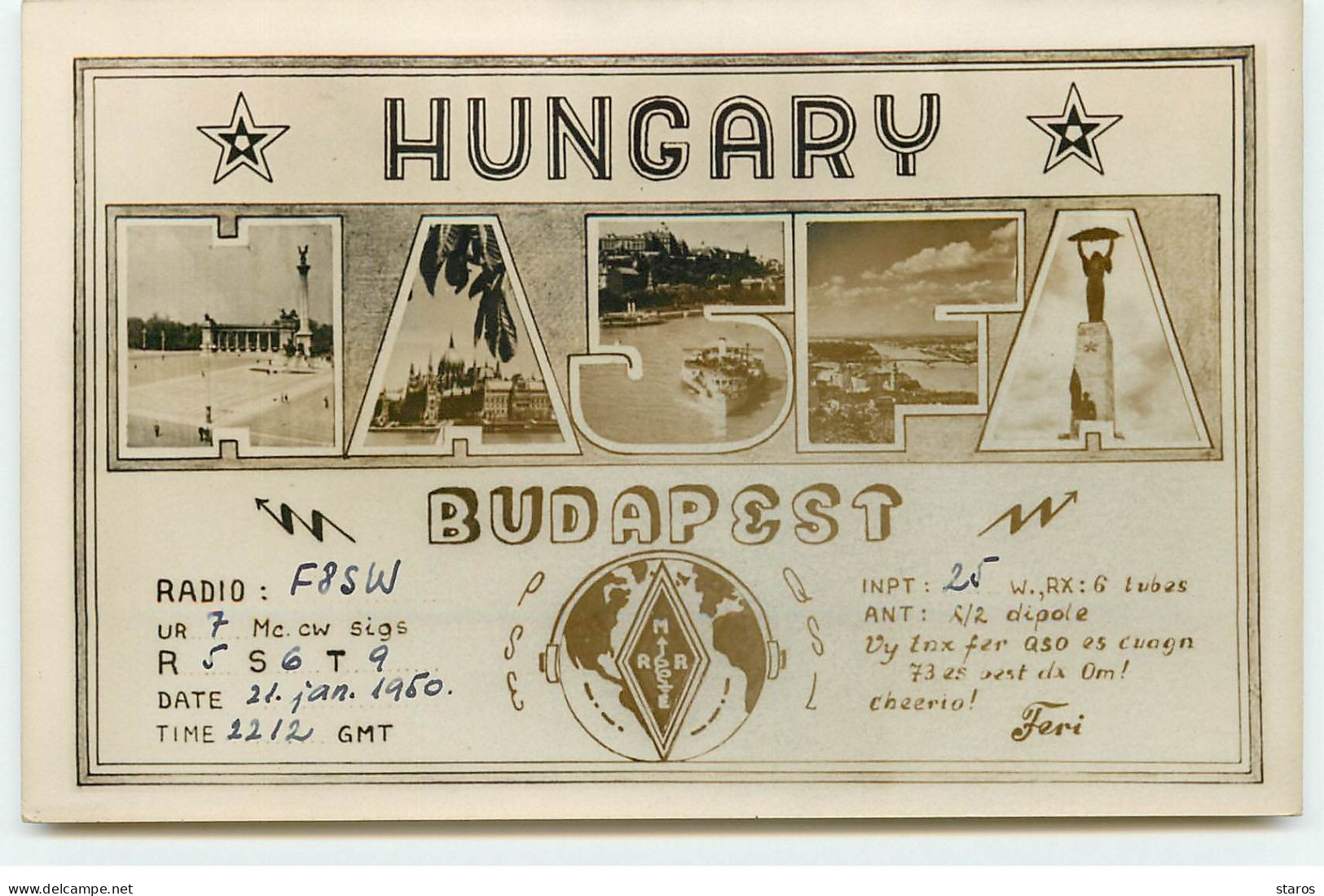 HONGRIE - BUDAPEST - Hungarian QSL Bureau - Hungary