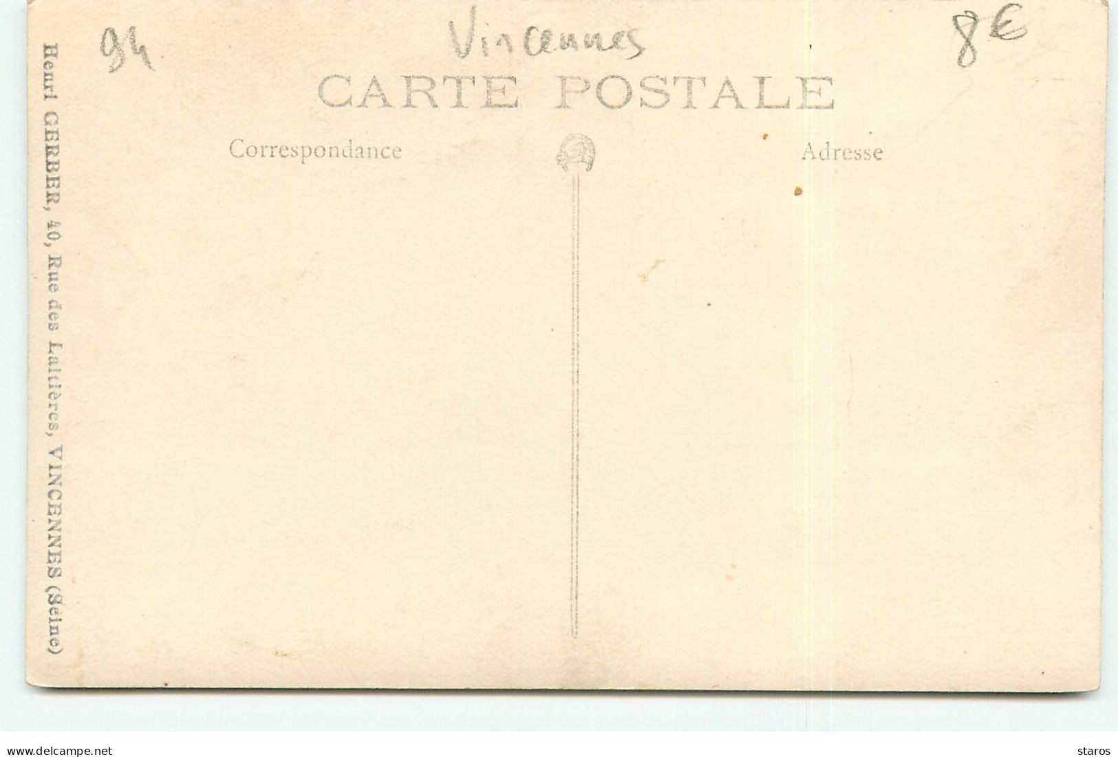 Carte Photo - Deux Conscrits L'un Fumant - Henri Gerber VINCENNES - Vincennes