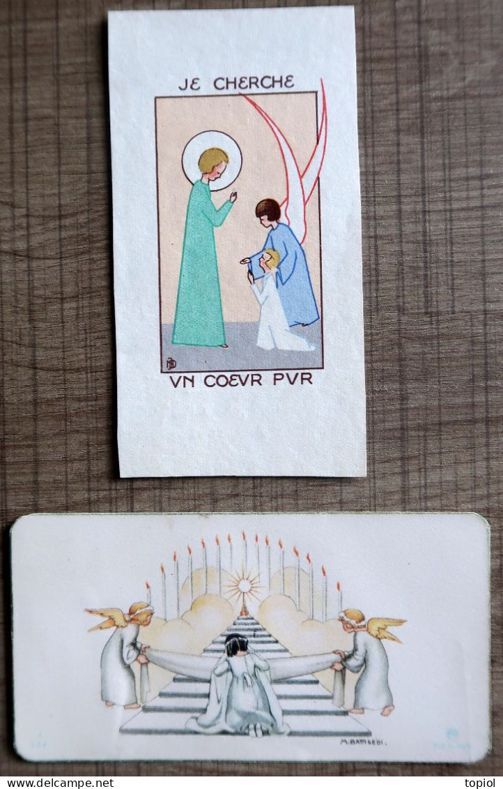 2 Images Pieuses (première Communion Et Communion Privé 1940) - Andachtsbilder