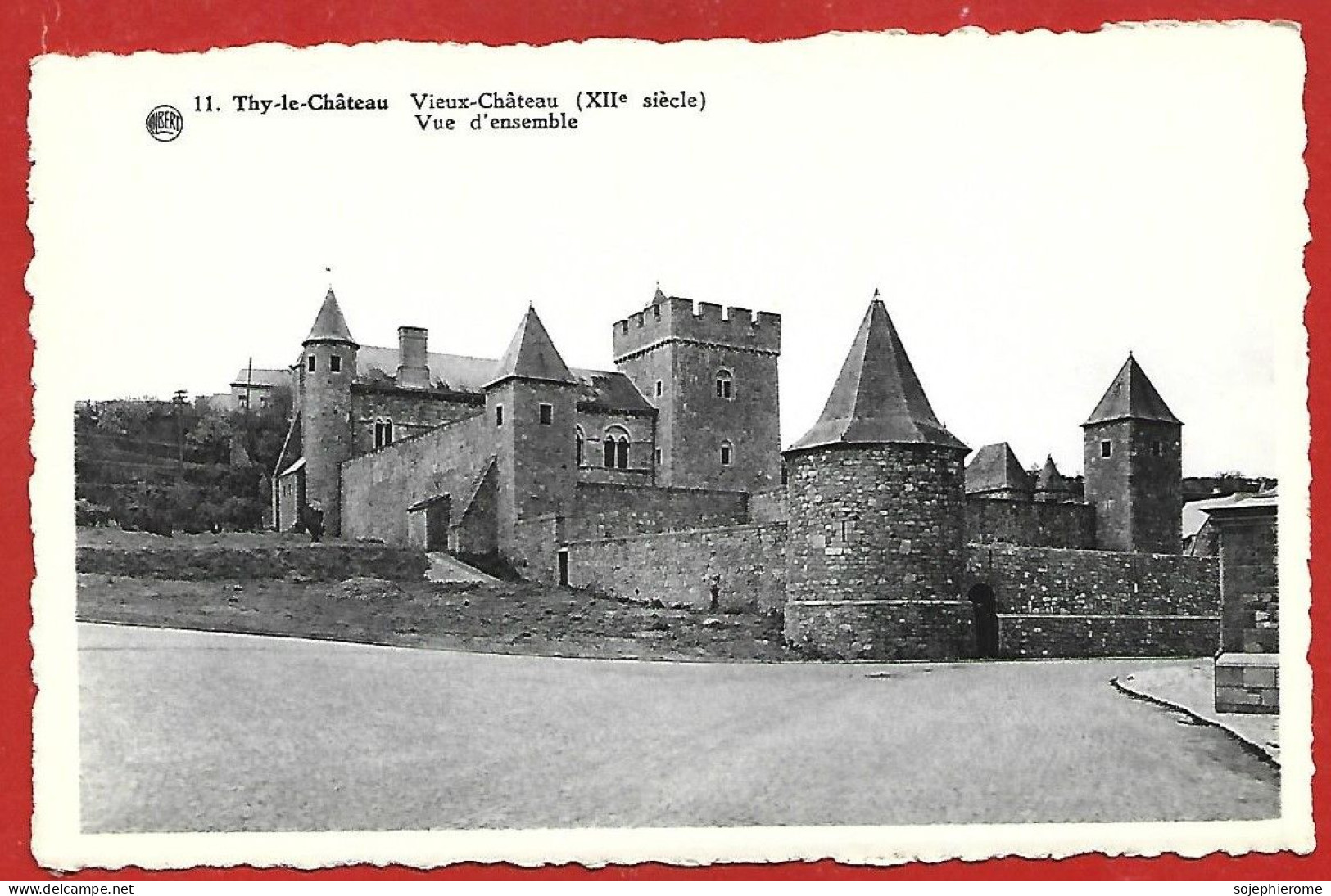 Thy-le-Château (Walcourt - Namur) Vieux Château XIIe S. Vue D'ensemble 2scans - Walcourt