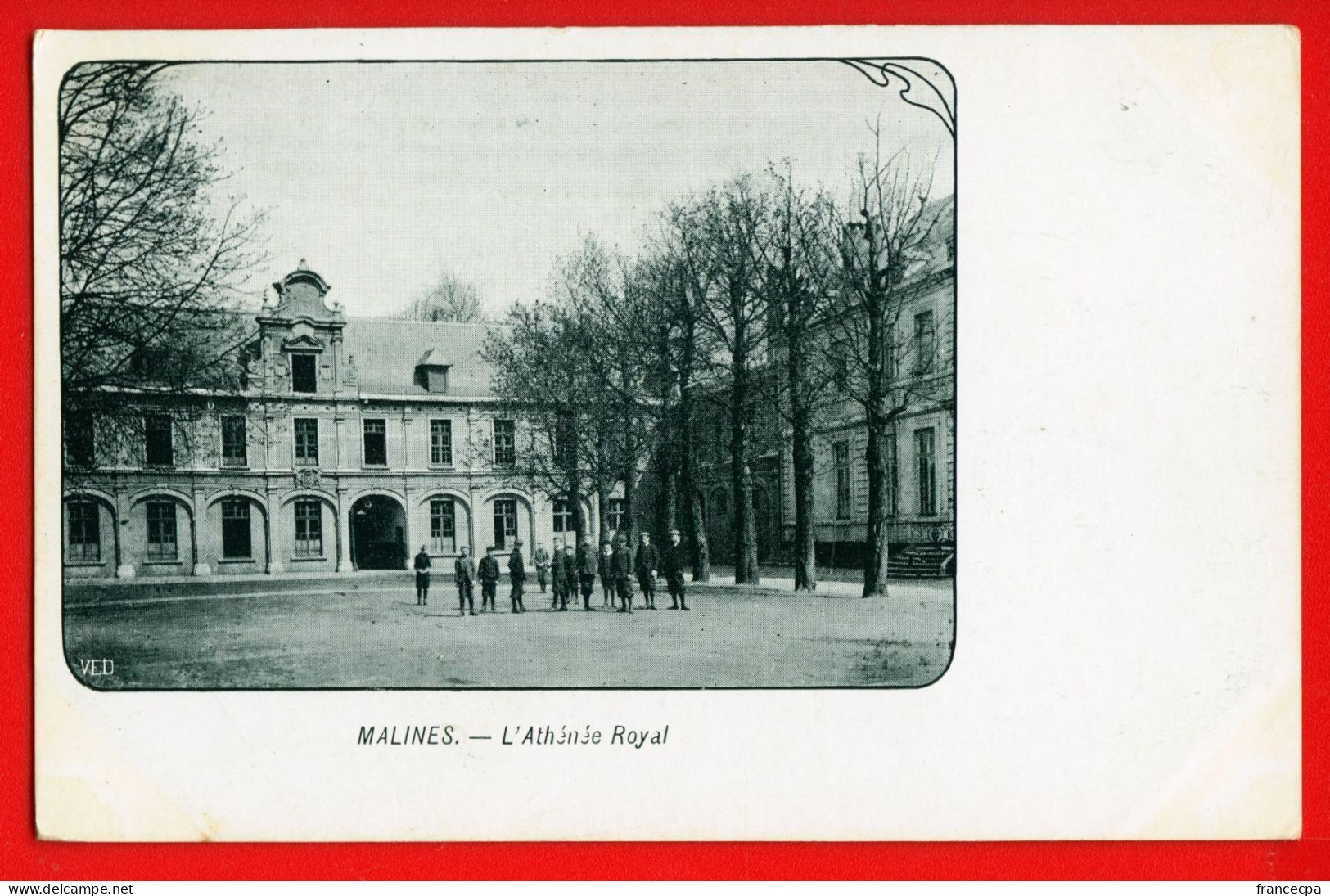 938 - BELGIQUE - L'Athénée Royal  - DOS NON DIVISE - Mechelen