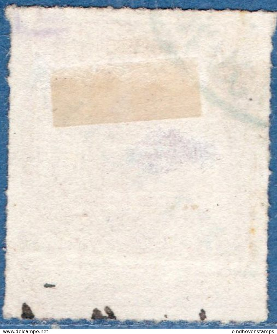 Luxemburg Service 1875 12½ C Wide Overprint Cancelled Thin Spot - Dienst