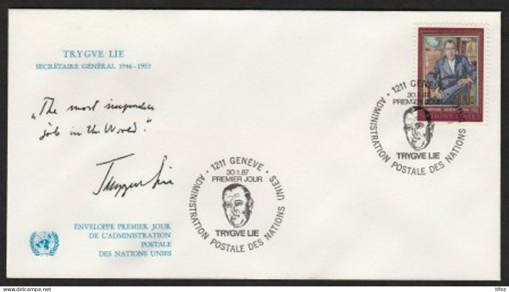 FDC/ONU/Genève/2003 / Centenaire De La Naissance De Ralph BUNCHE (gs50 - FDC