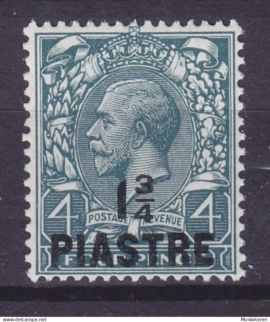 British Levant 1913 Mi. 42, 1 3/4 Pia Auf 4p. König King George V. Overprinted Aufdruck Surchargé, MH* - British Levant