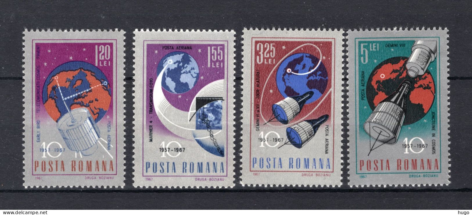 ROEMENIE Yt. PA210/213 MH Luchtpost 1967 - Unused Stamps