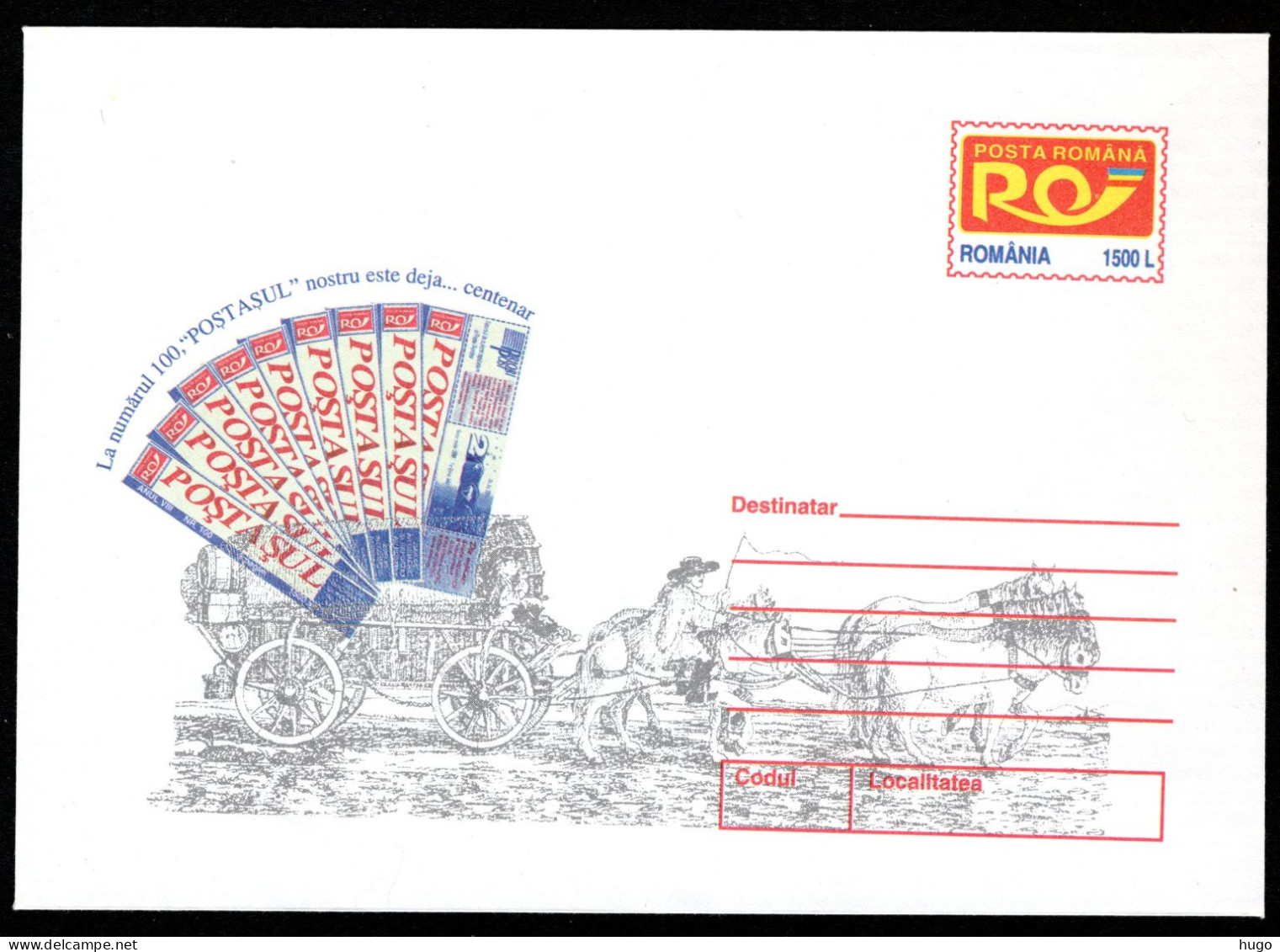 ROEMENIE Brief POSTAZUL 2000 - Covers & Documents