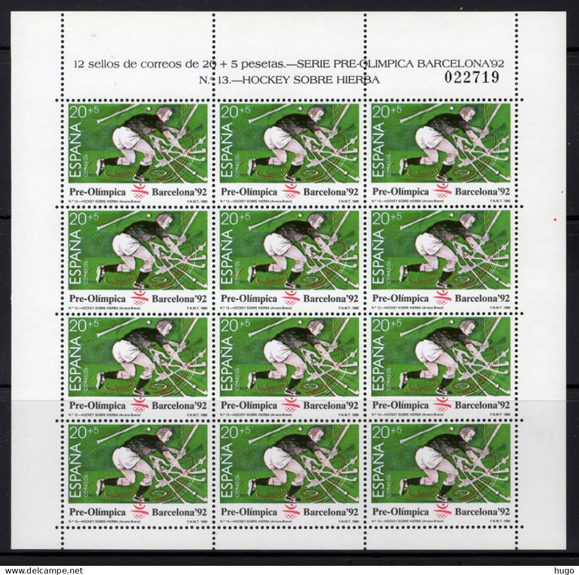 SPANJE Yt. 2668/2670 MNH Vel 12 St. 1990 - Blocs & Feuillets