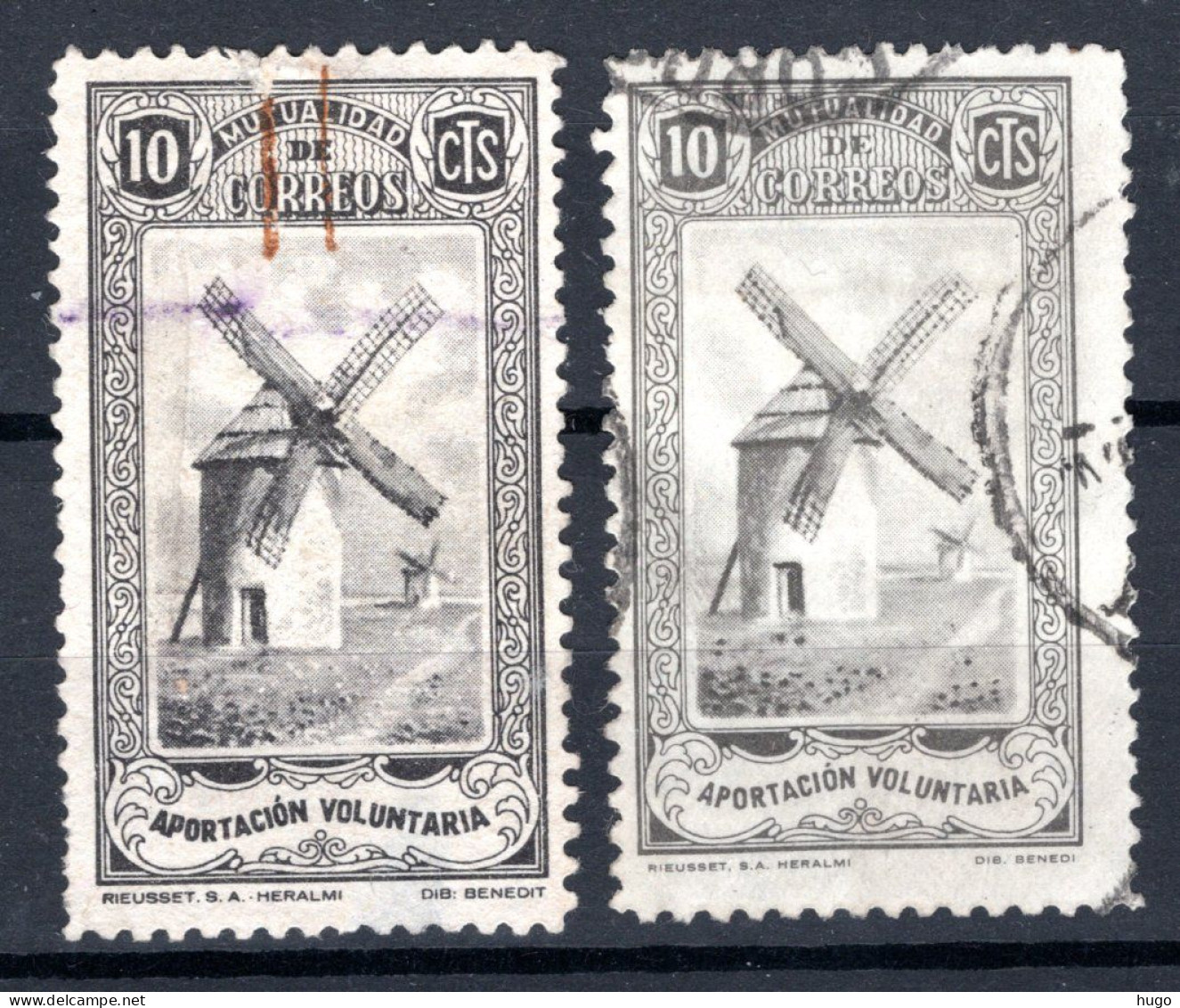 SPANJE Mutualidad De Correos - Windmill 1954 - Bienfaisance