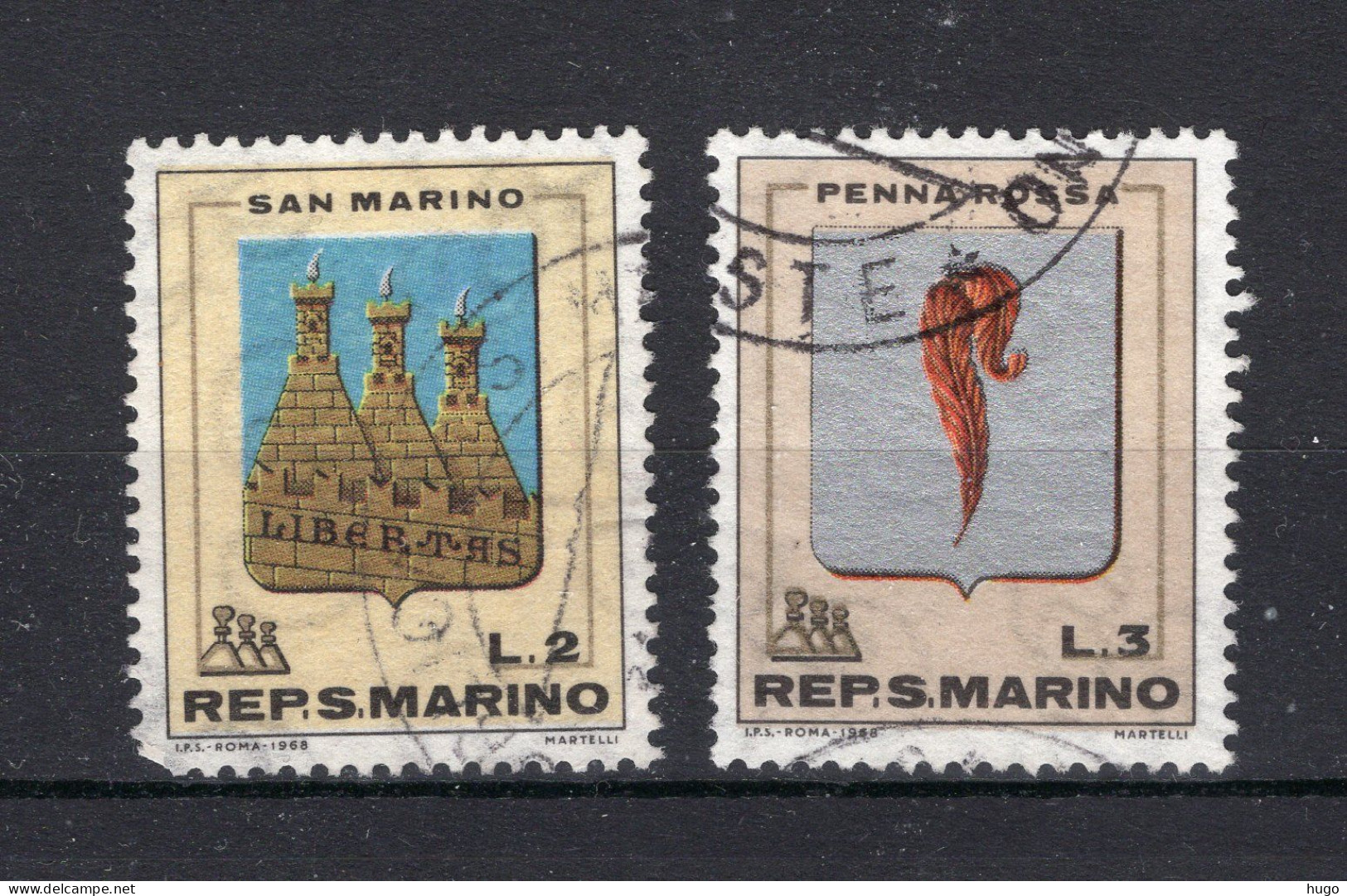 SAN MARINO Yt. 710/711° Gestempeld 1968 - Usados