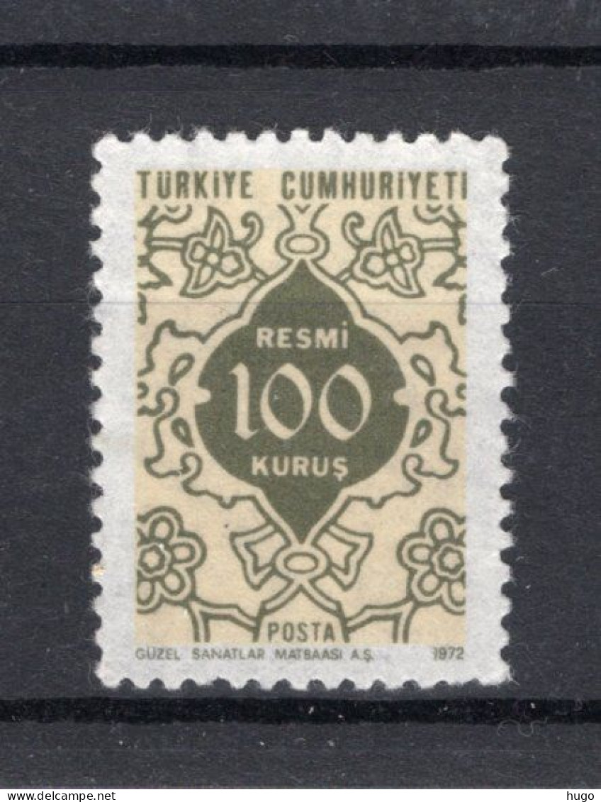TURKIJE Yt. S127 (*) Zonder Gom Dienstzegel 1972 - Timbres De Service