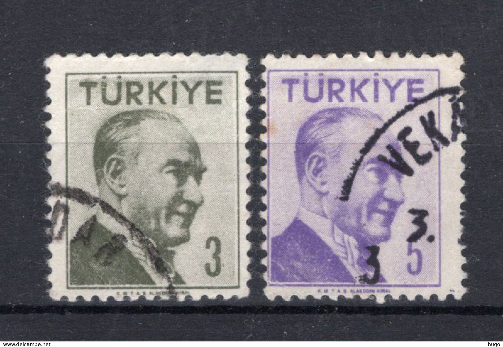 TURKIJE Yt. 1299/1300° Gestempeld 1956 - Oblitérés