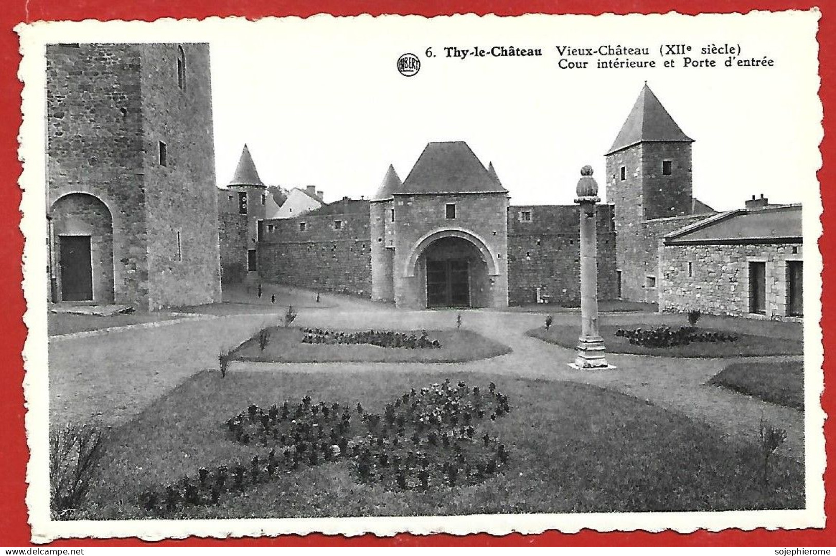 Thy-le-Château (Walcourt - Namur) Vieux Château XIIe S. Cour Intérieure Et Porte D'entrée 2scans - Walcourt