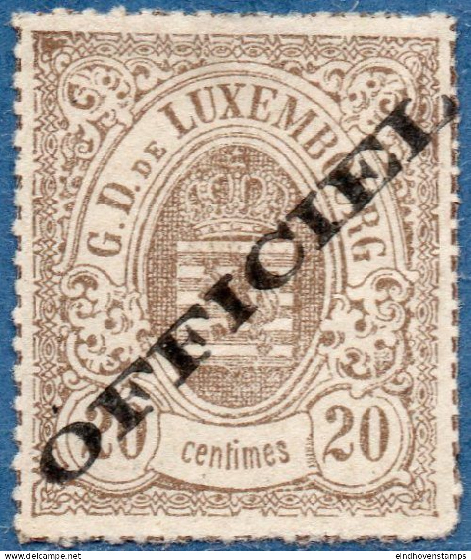 Luxemburg Service 1875 20 C Wide Overprint M - Service