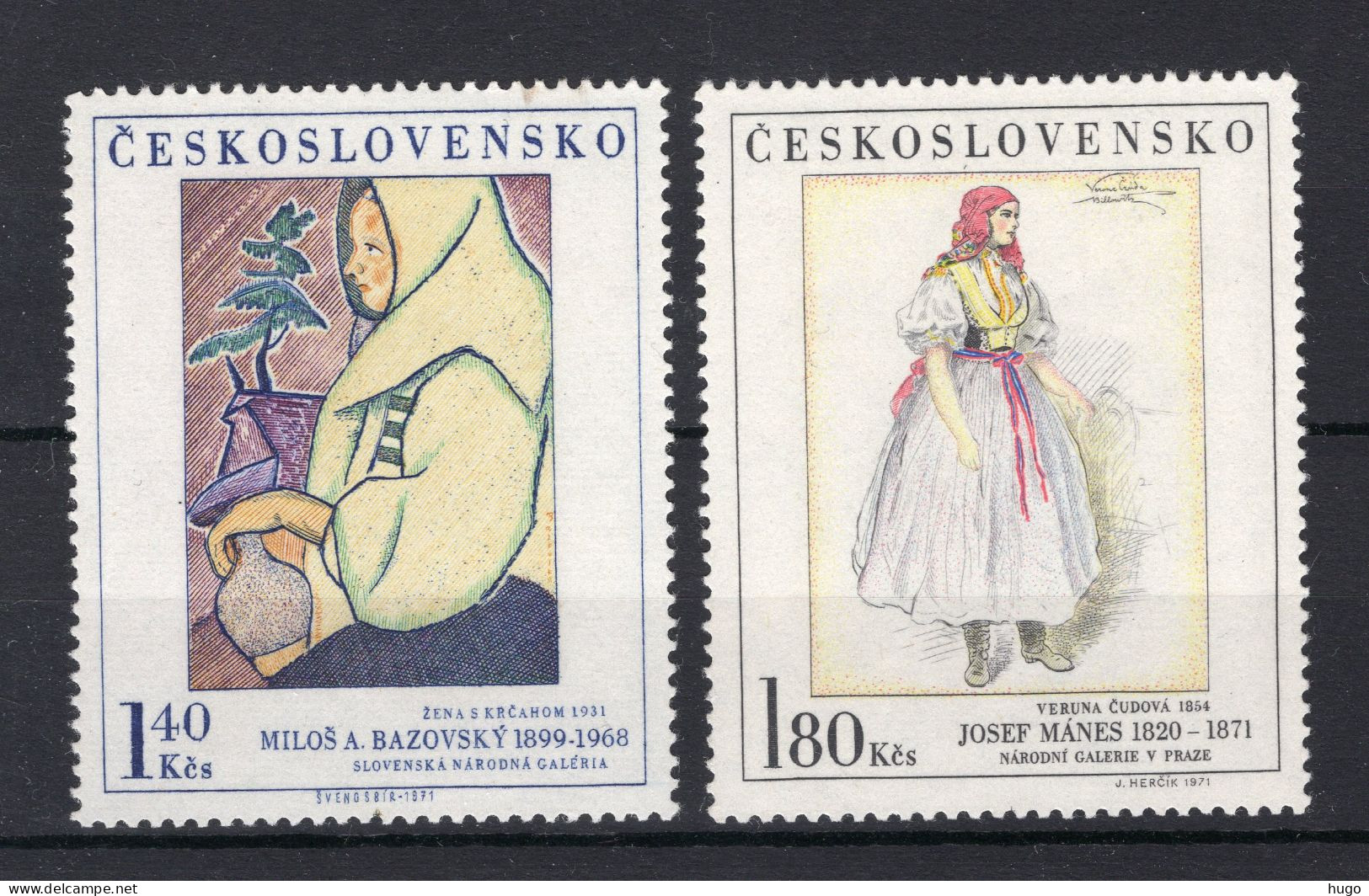 TSJECHOSLOVAKIJE Yt. 1878/1879 MNH 1971 - Unused Stamps