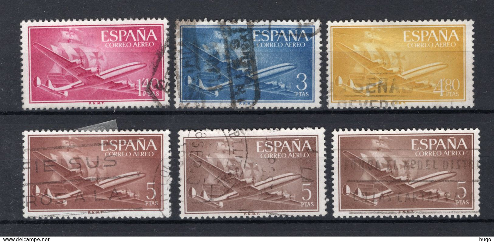 SPANJE Yt. PA271/274° Gestempeld Luchtpost 1955-1956 - Used Stamps