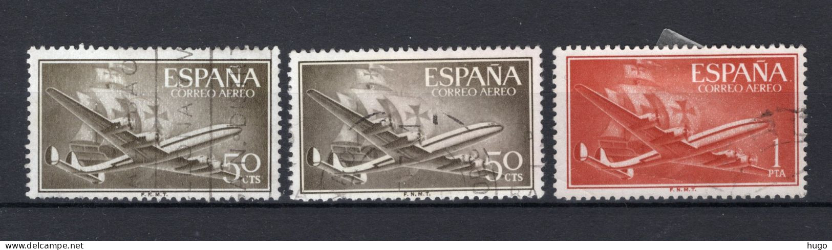 SPANJE Yt. PA268/269° Gestempeld Luchtpost 1955-1956 - Oblitérés