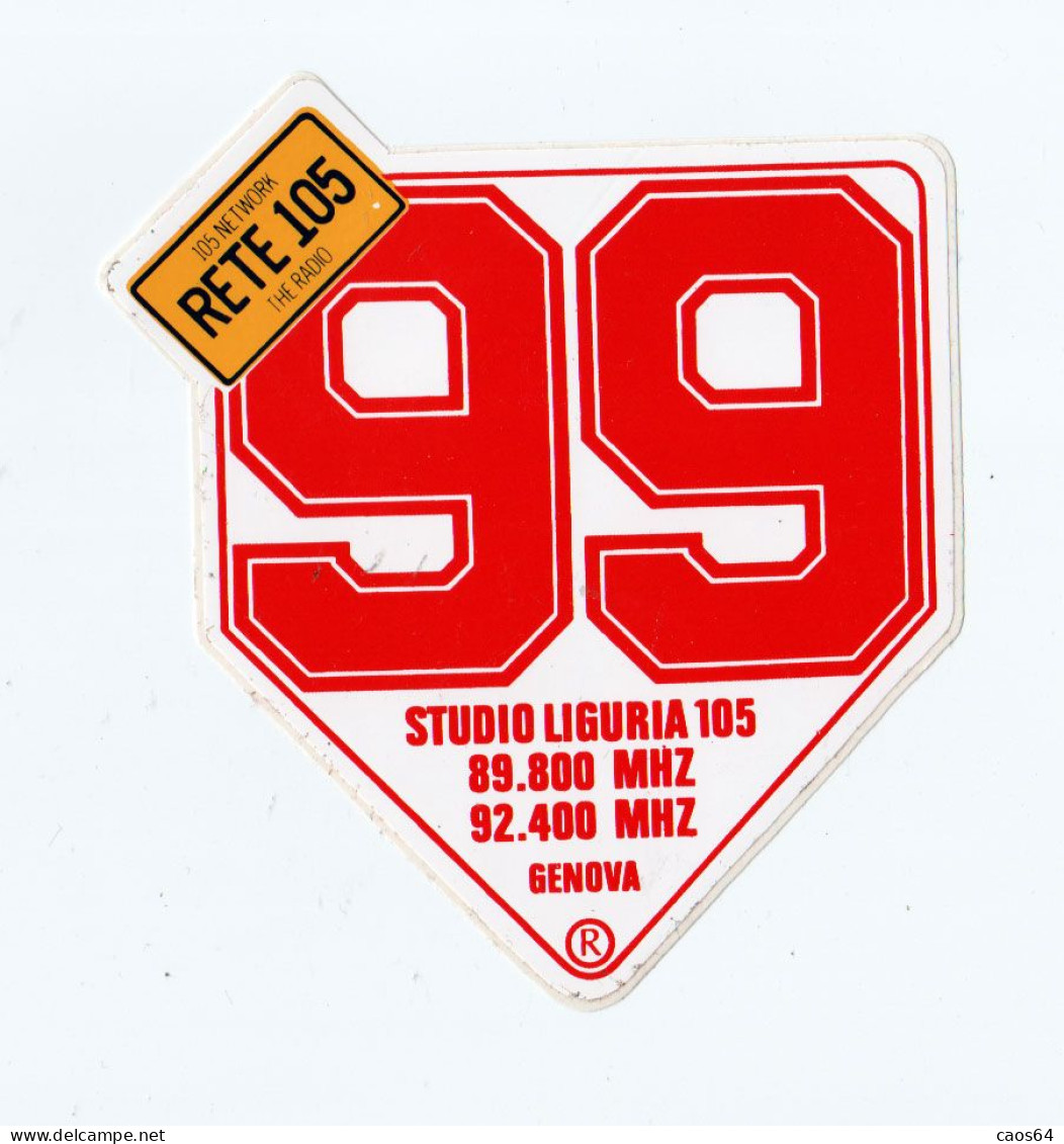 Rete 105 - 99 Studio Liguria 105 Ge 13,5 X 12  ADESIVO STICKER  NEW ORIGINAL - Aufkleber