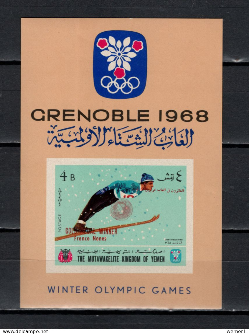 Yemen Kingdom 1968 Olympic Games Grenoble S/s MNH - Winter 1968: Grenoble