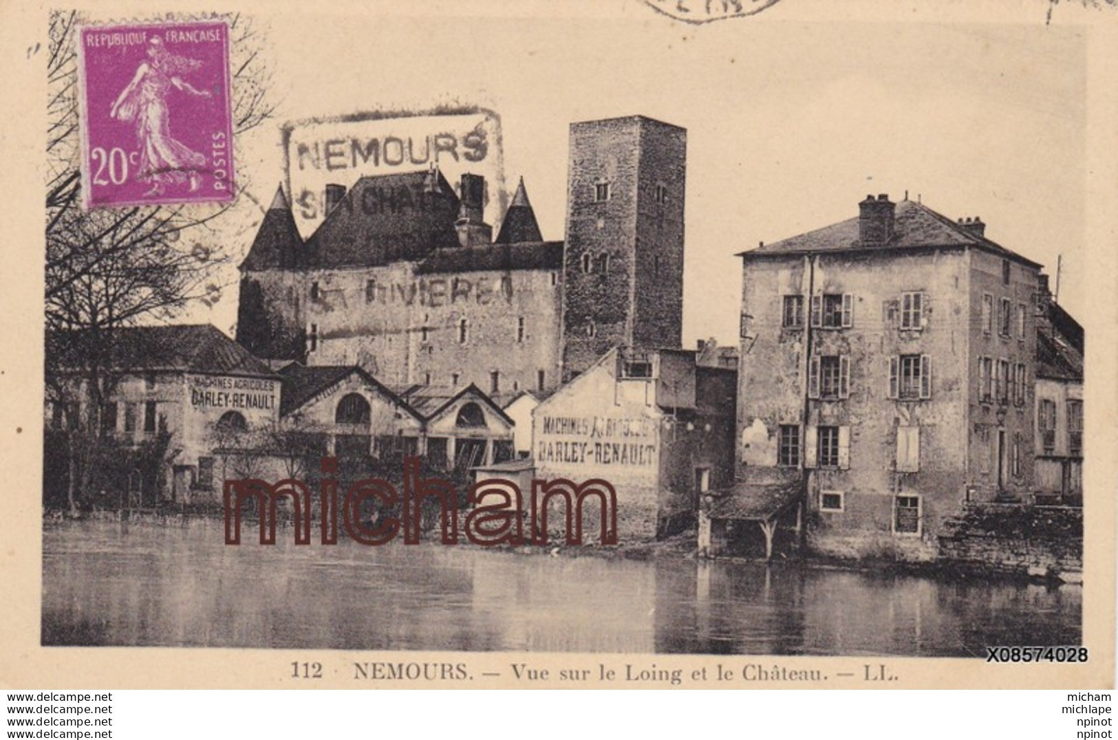 CPA   77   NEMOURS Vue Sur Le Loing Et Le Chateau - Nemours