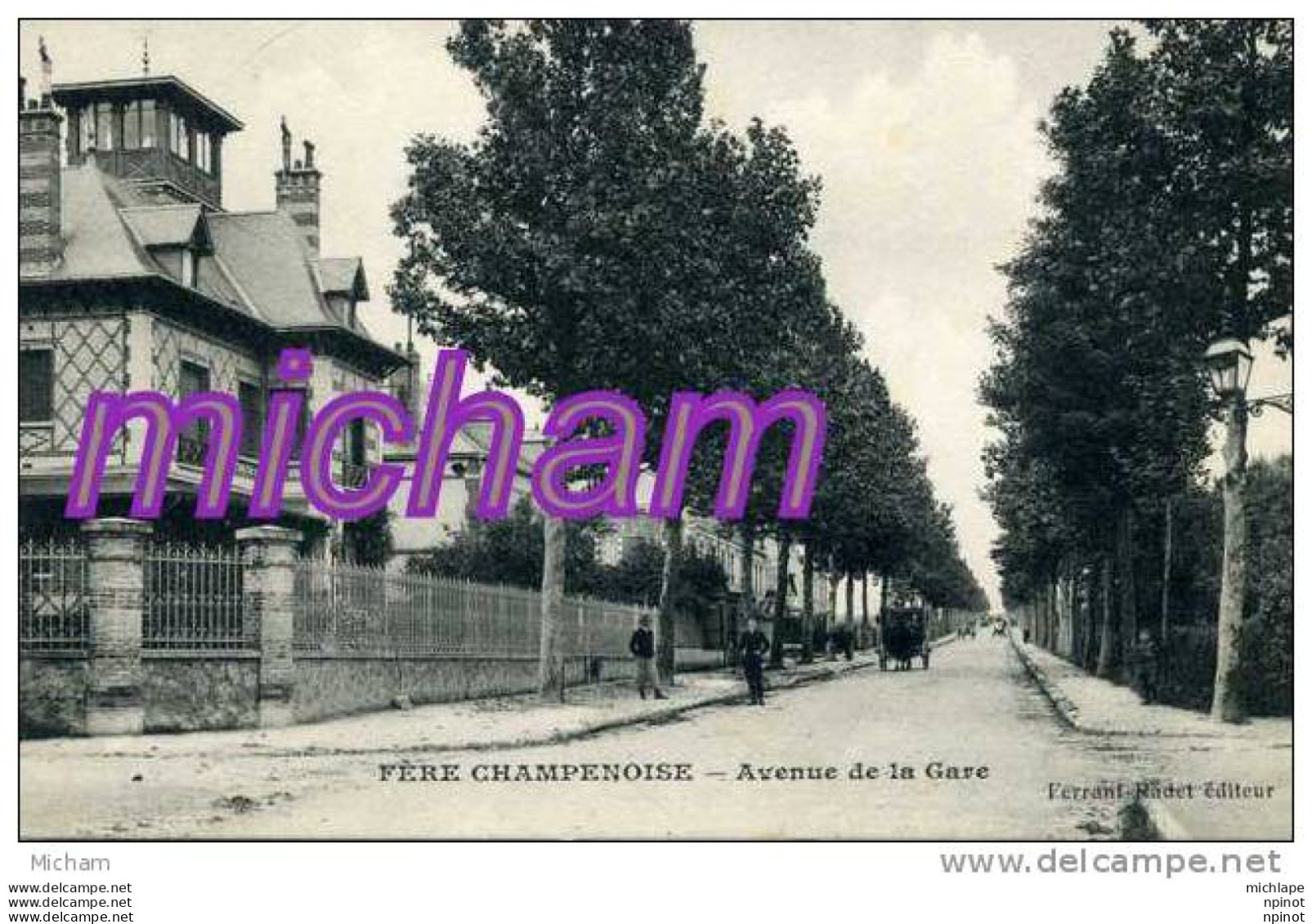 CPA 51 FERE CHAMPENOISE AVENUE DE LA GARE      TB ETAT - Fère-Champenoise