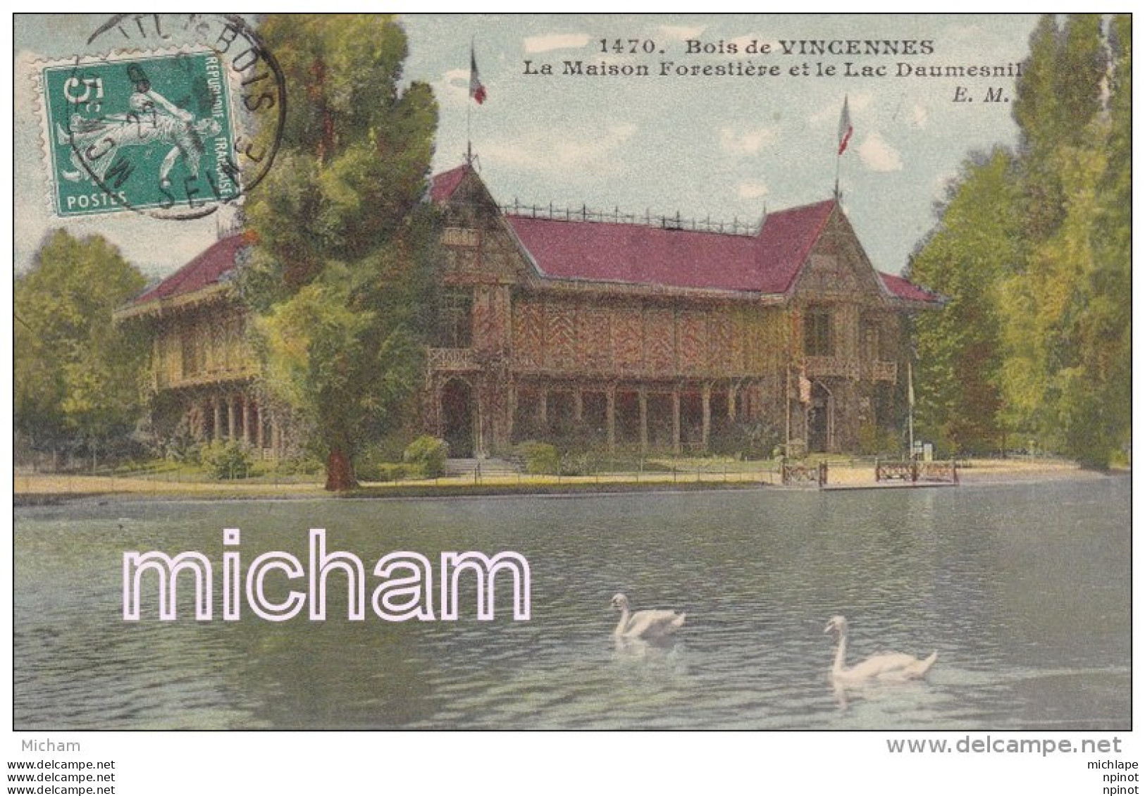 CPA 75 PARIS   12em BOIS  DE VINCENNES MAISON FORESTIERE ET LE   LAC DAUMESNIL TB ETAT - Paris (12)