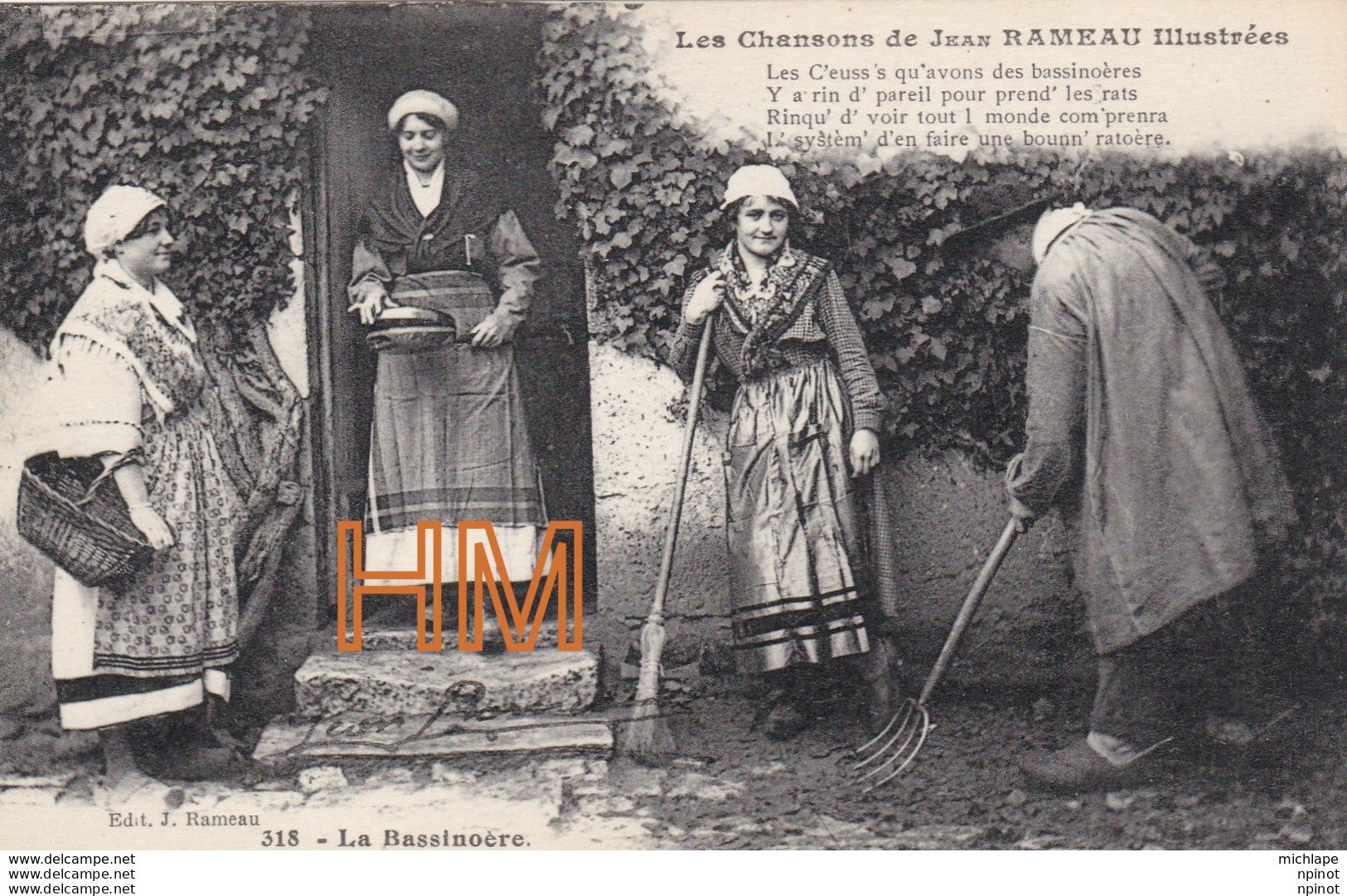 CPA Theme  Les Chansons  De Jean Rameau La Bassinoere - People