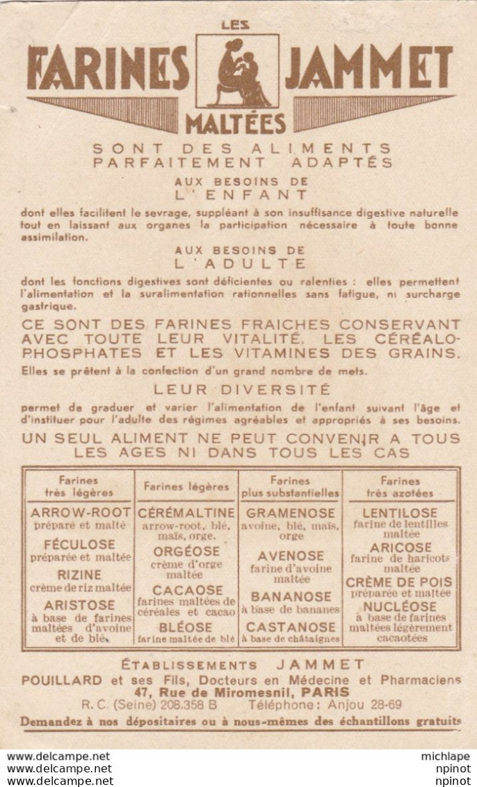 CPA Theme   Publicité Farines Jammet - La Provence - Werbepostkarten
