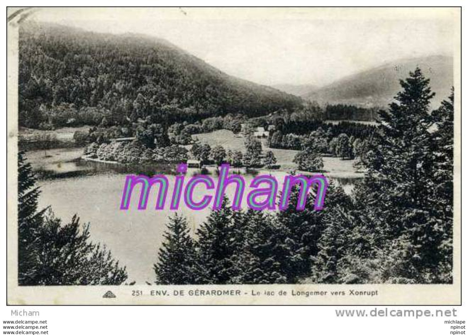 CPA 88 PRES  DE  GERARDMER LAC DE LONGEMER  VERS XONRUPT   PARFAIT  ETAT - Gerardmer