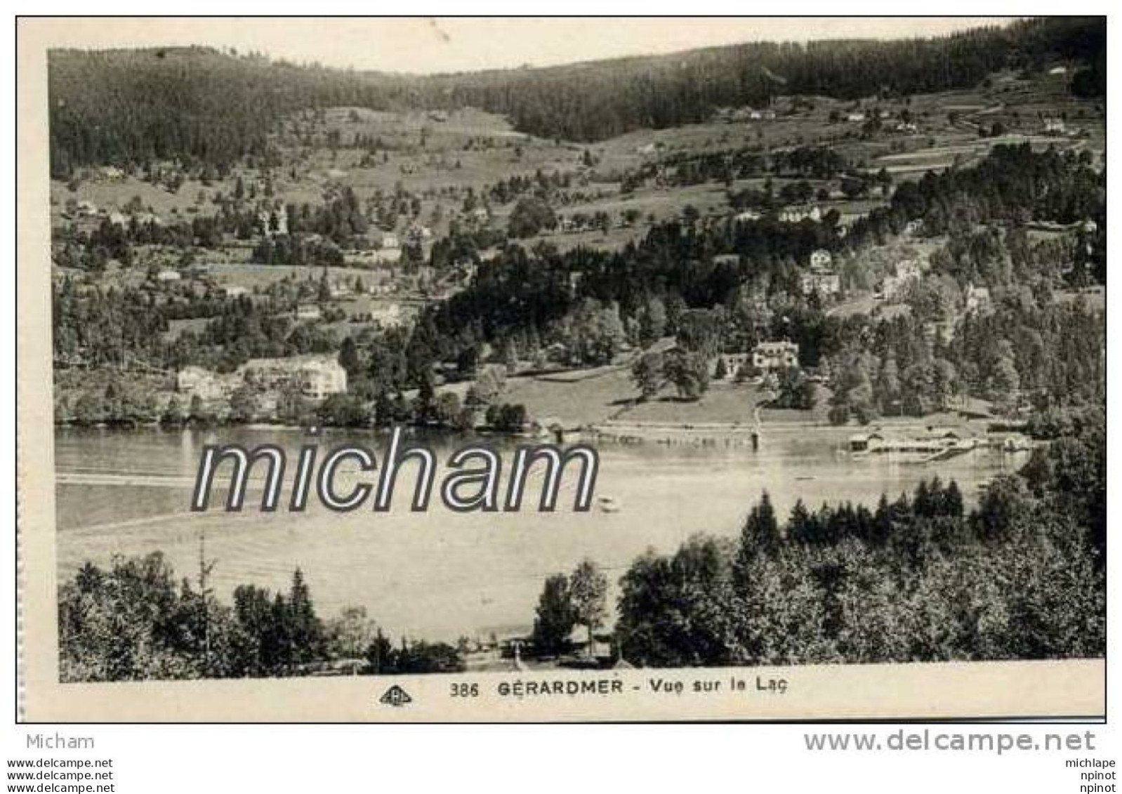 CPA 88     GERARDMER VUE SUR   LE LAC    PARFAIT  ETAT - Gerardmer