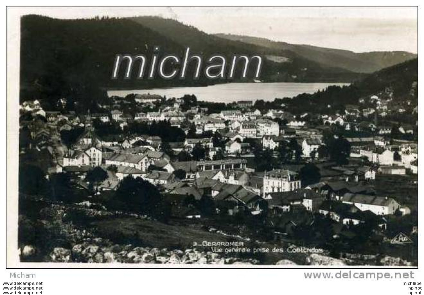 CPSM 88     GERARDMER  VUE GENERALE PRISE DES COUTRIDOS    PARFAIT  ETAT - Gerardmer