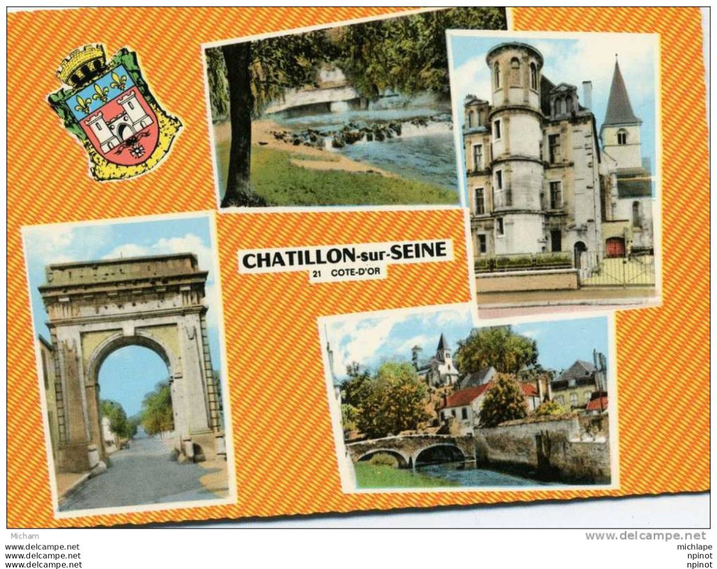 CPM   21 CHATILLON  MULTIVUE  PARFAIT ETAT - Chatillon Sur Seine