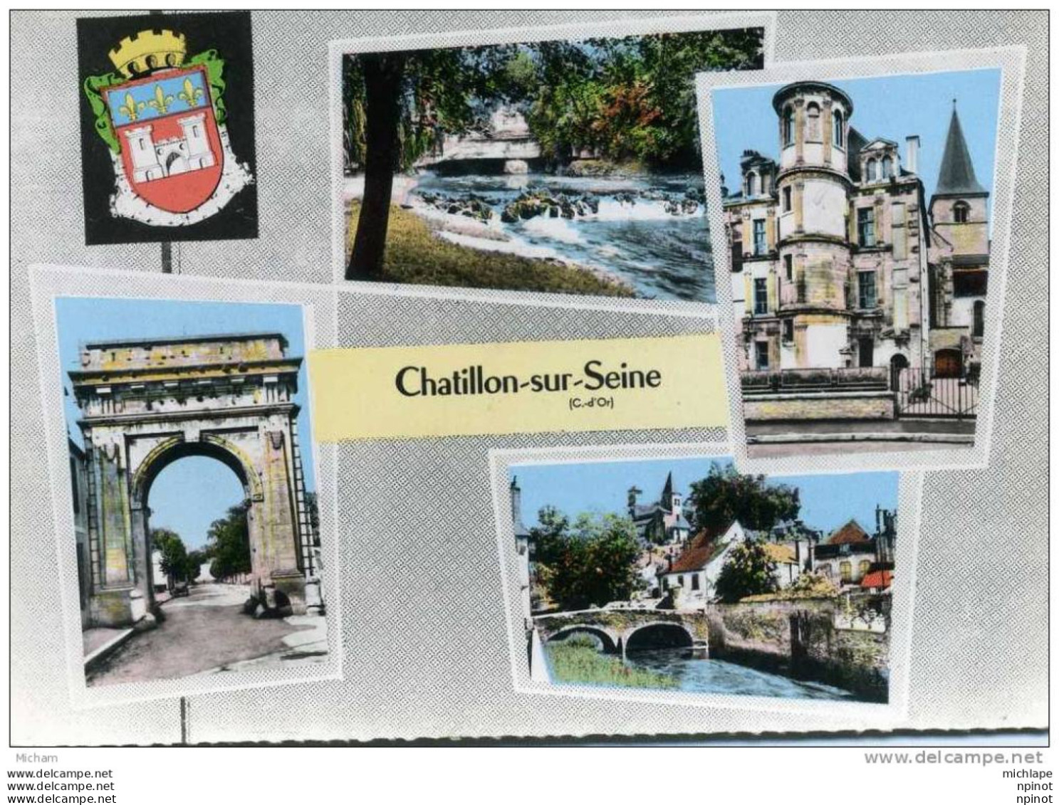 CPM   21 CHATILLON  MULTIVUE  PARFAIT ETAT - Chatillon Sur Seine